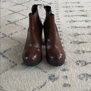 Brown booties size 6
